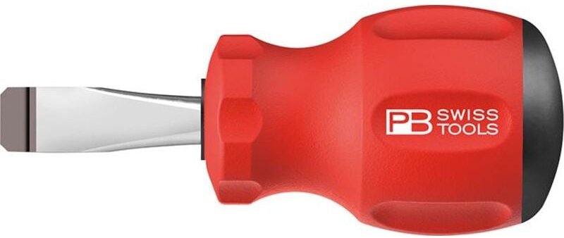 PB SWISS TOOLS Tools Schraubendreher Stubby Schlitz 5,5x0,8x 30mm SwissGrip