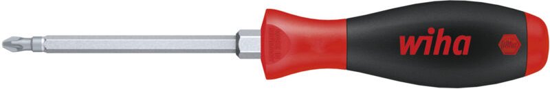 Wiha Schraubendreher SoftFinish® Pozidriv mit Sechskantklinge und Sechskantansatz PZ2 x 100 mm (00777)