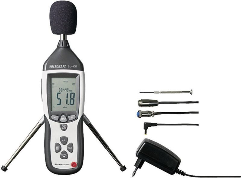 Voltcraft - Schallpegel-Messgerät SL-451 30 - 130 dB 31.5 Hz - 8 kHz usb