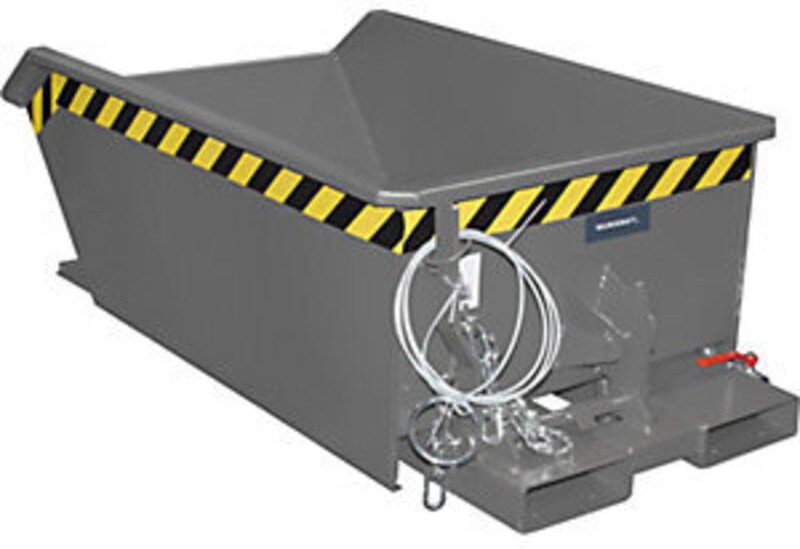 Bauer Mini-Spänebehälter SMGU 270, lackiert, Mausgrau