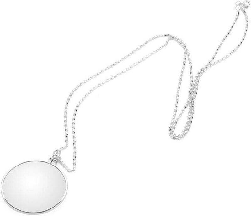 Hängende Lupe, 5-fache tragbare Monokel-Linsenlupe mit Tragekette für DIY-Leseprojekte, Bastelarbeiten, Hobbys und Freiz...