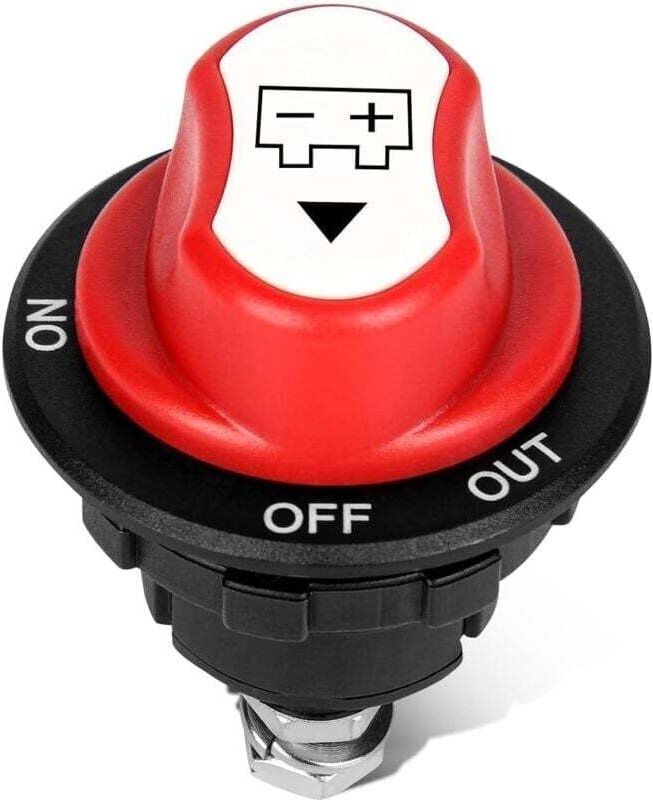 Batterietrennschalter, 12 V, 100 A, max. 24 V, EIN-AUS-AUS, 3-Positionen-Batterieschutzschalter, 12 V Autobatterie-Trenn...