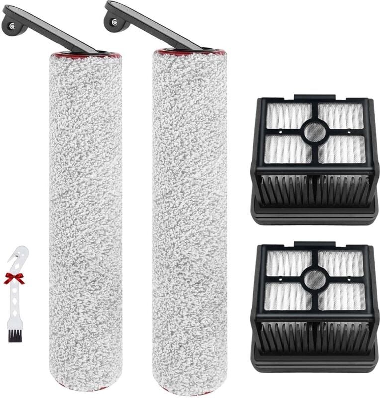 Zubehör für Dreame H12 Pro / H12 Dual Nass- und Trockensauger Ersatzteile, 2 rotierende Bürsten + 2 Hepa-Filter + 1 Bürs...