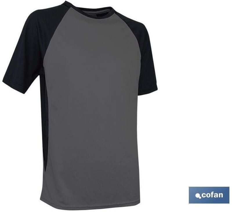 Pilote Atmungsaktives T-Shirt Grau-Schwarz 160g/M2 T-XL