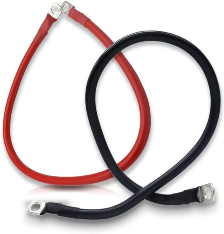 Stück Wechselrichter-Batteriekabel mit Ringkabelschuh-Kupferdraht, 12-V-Batteriekabel, 16 mm², 5 AWG, 50 cm, für Motorrä...