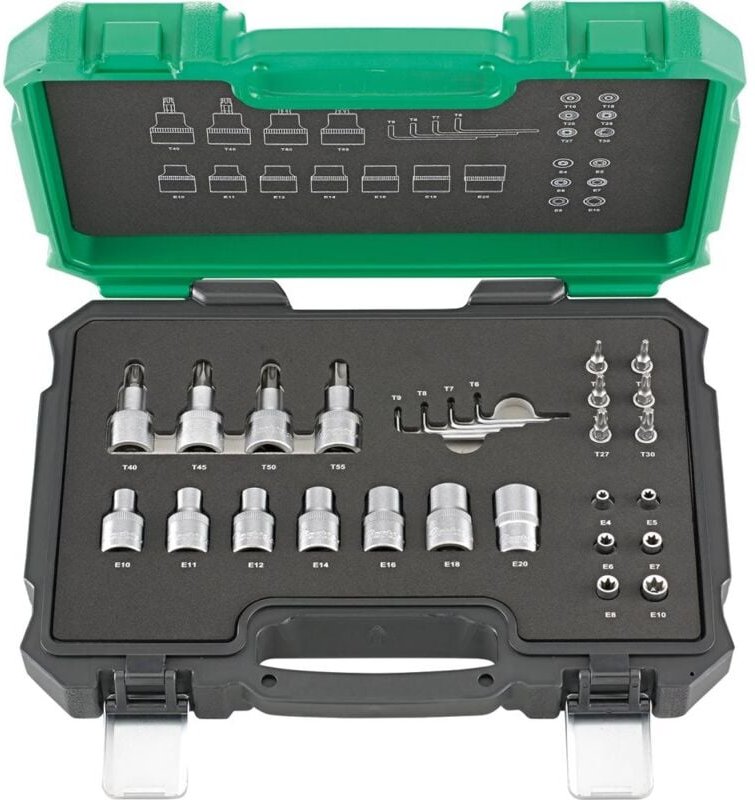 FP - Steckschl.-Grt. 1/4'+1/2' 27tlg. fortis