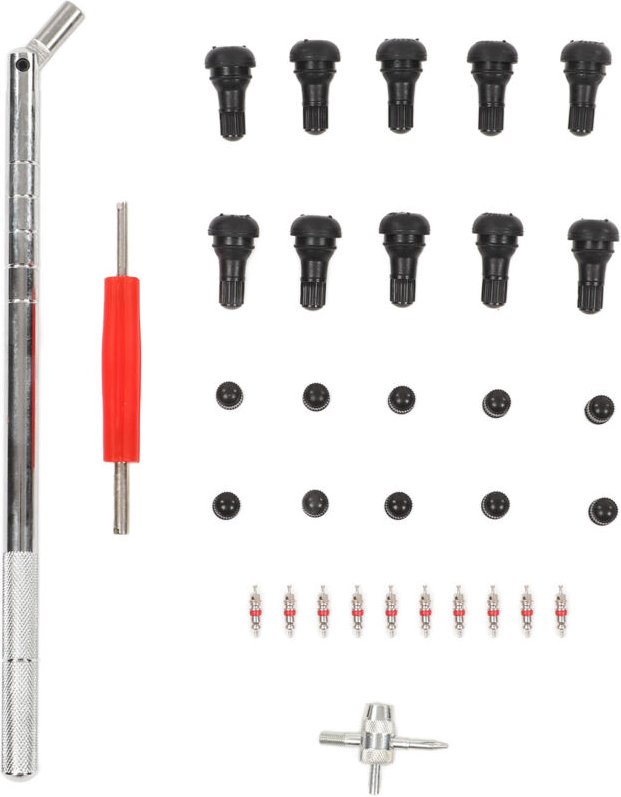 33 Ventilschaft-Austauschwerkzeug, Reifenventilschaft-Auszieher, Reifenventilschaft-Reparaturwerkzeug-Set für Auto, Moto...