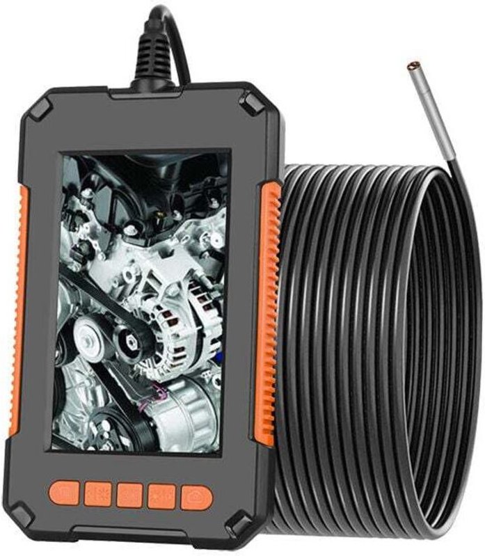 Industrielle Endoskop-Inspektionskamera, digitale 1080P-HD-Endoskopkamera mit Doppellinse, 4,3-Zoll-LCD-Bildschirm, IP67...