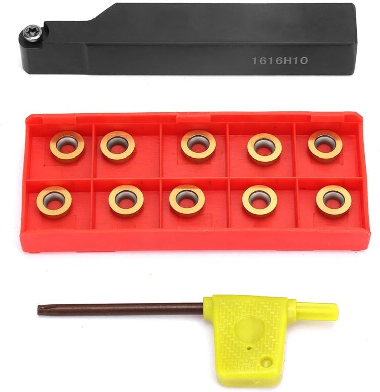 SRAPR1616H10 CNC-Drehwerkzeug Hartmetall-Radius-Drehwerkzeughalter RPMT10T3MO Dreheinsätze mit Schraubenschlüssel CNC-Sc...