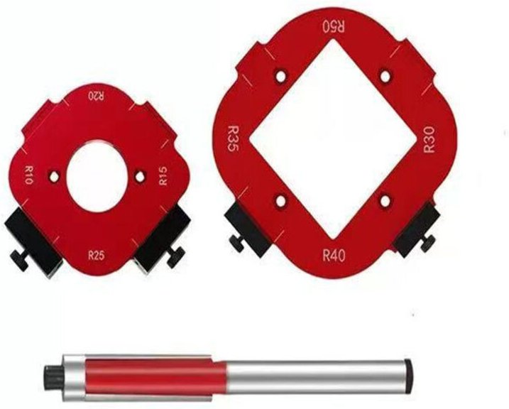 Set mit 2 Frässchablonen für die Holzbearbeitung, Kreisfrässchablone, Hilfsschneidwerkzeug für R10 R15 R20 R25 R30 R35 R...