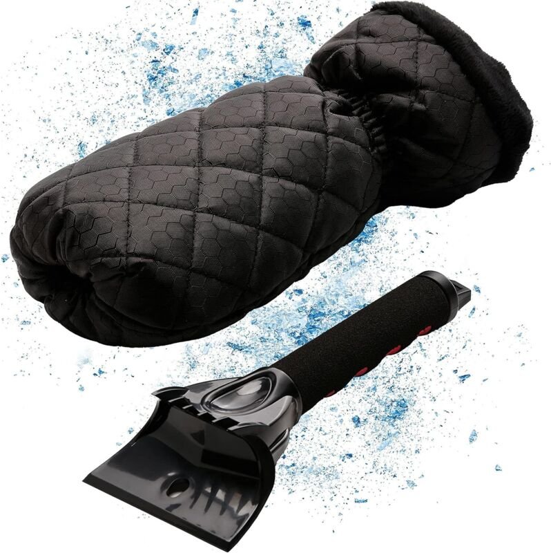 Auto-Eiskratzer mit Handschuh – Ice Monster Professioneller Auto-Eiskratzer trifft auf den besten Auto-Windschutzscheibe...