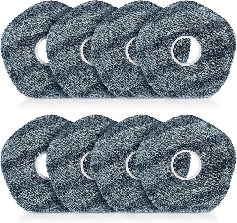 8 Stück Wischtücher Ersatzteile für eufy X10 Pro Omni Staubsauger, Spin Reinigungspads Ersatzzubehör Set