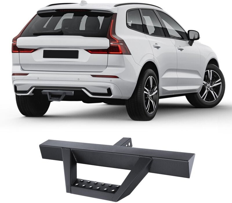 Anhängerkupplungsstufe für 2-Zoll-Empfänger, robuste Stahlkonstruktion mit 300 Pfund Tragkraft, Heckstoßstangenschutz mi...