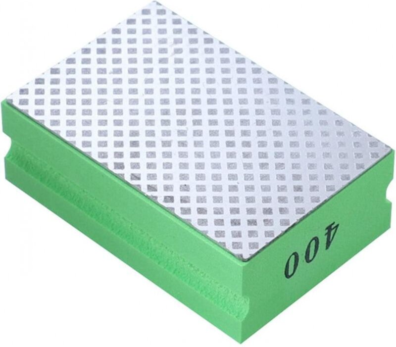 Diamant-Handschleifblock, Diamant-Handpolierpads zum Polieren von Stein, Glas und Fliesen, Körnung 400 (Farbe zufällig)