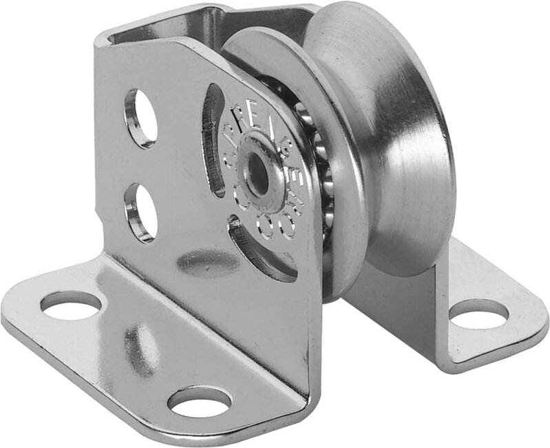 Umlenkrolle mit Kugellager Micro xs i Wälzlager aus Edelstahl für 4mm Drahtseil i Seilrolle mit Befestigungslöcher, Umle...