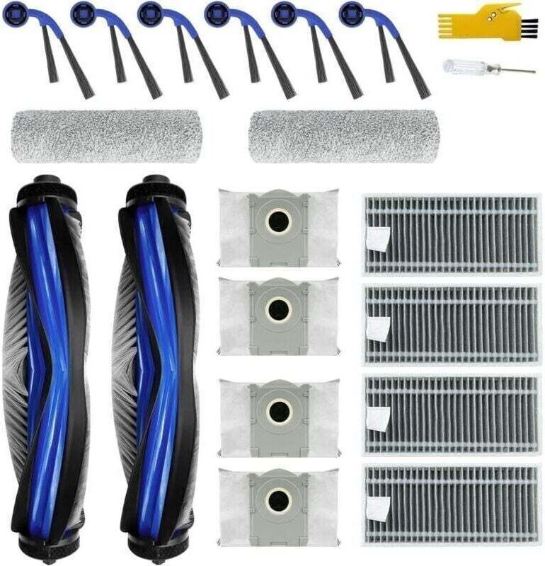 Zubehörset für den ECOVACS DEEBOT T80 Omni / T80 Saugroboter. Ersatzteile: 18 Teile, darunter 2 Hauptbürsten, 4 Filter, ...