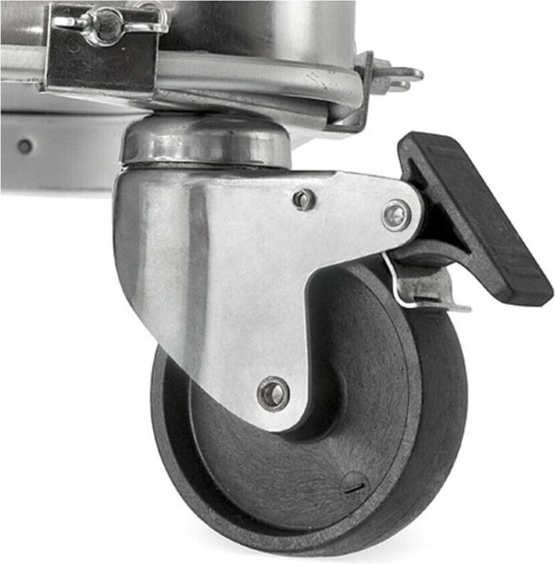 Stier - Rollen Set für Aluboxen, 4 Rollen, davon 2 Rollen mit Feststeller, ideal für Transportboxen und Alukisten, erlei...