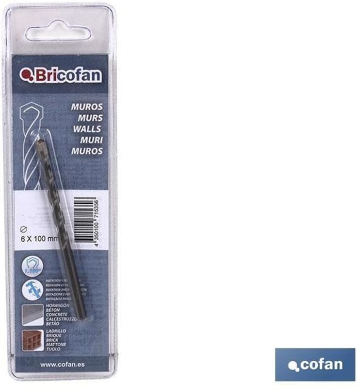 Bl 1 Stück Bricofan Wandbohrer 9 x 120 mm