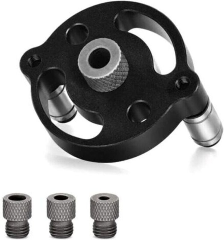 3-Loch-Bohrer-Lokalisator, gerader Lochstanzer, Bohrschablone, Positionierungswerkzeug für die Holzbearbeitung, verstell...