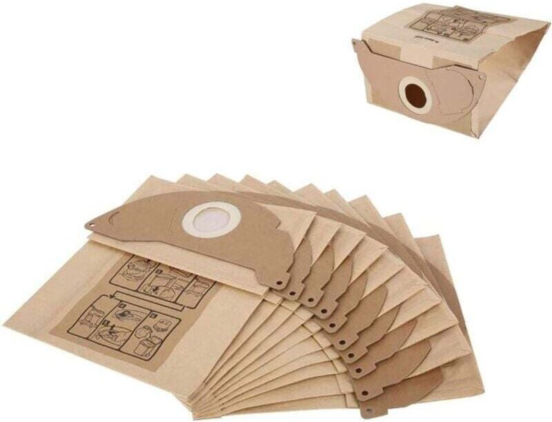 Staubsaugerbeutel, 10 Stück/Set, Ersatz-Papierstaubbeutel für Kärcher Bodenstaubsauger A2000 A2003 A2004 A2014 A2024 A20...