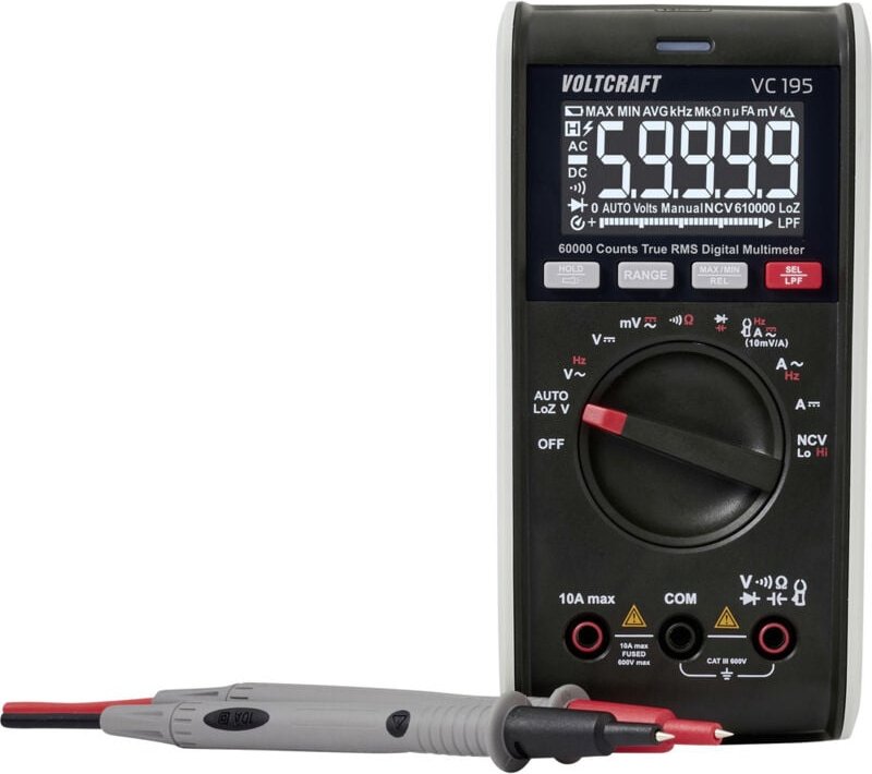 VOLTCRAFT VC195 Hand-Multimeter digital CAT III 600 V Anzeige (Counts): 60000