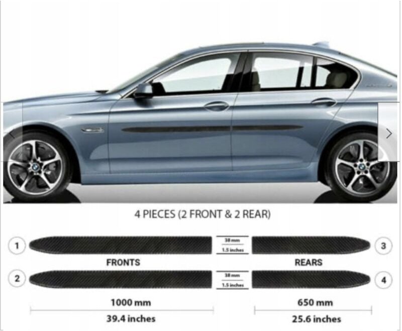 BMW 5 2010–2016, schwarze Seitentürverkleidungen
