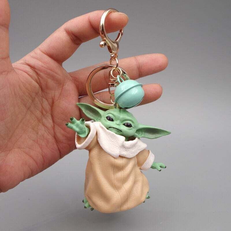 Disney Baby Yoda Schlüsselanhänger, Yoda-Modell, Kawaii Cartoon Schlüsselanhänger