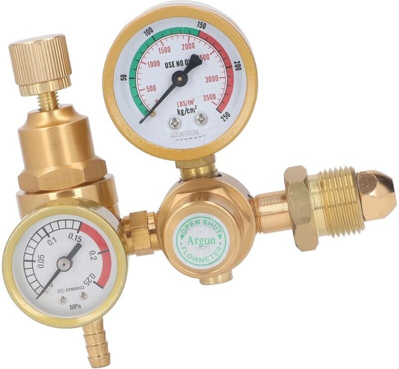 Argon CO2 MIG WIG Gasdurchflussmesser Reglermessgerät Schweißen WIG MIG Durchflussmesser 3500 Psi Zylinderdruckminderer ...