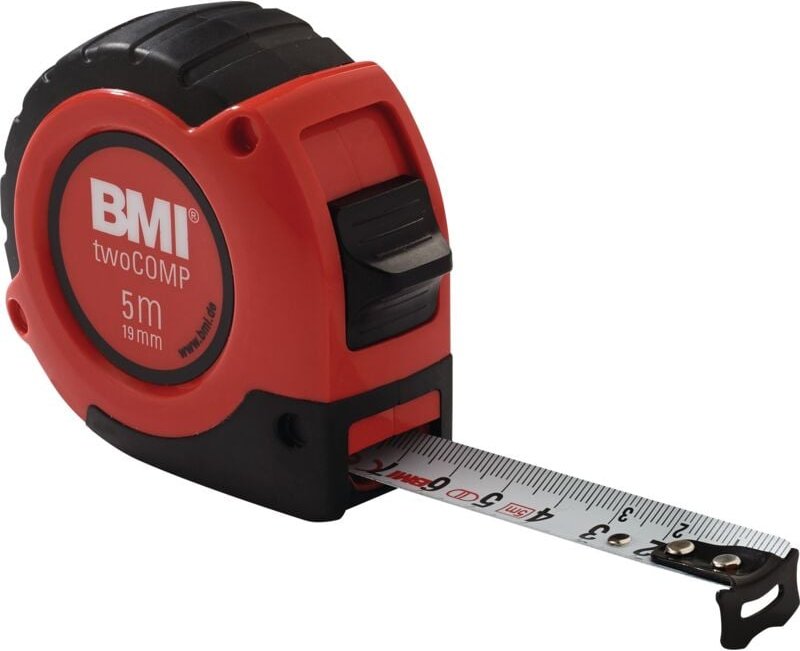 Taschenbandmaß twoCOMP 5 m x 19mm - BMI