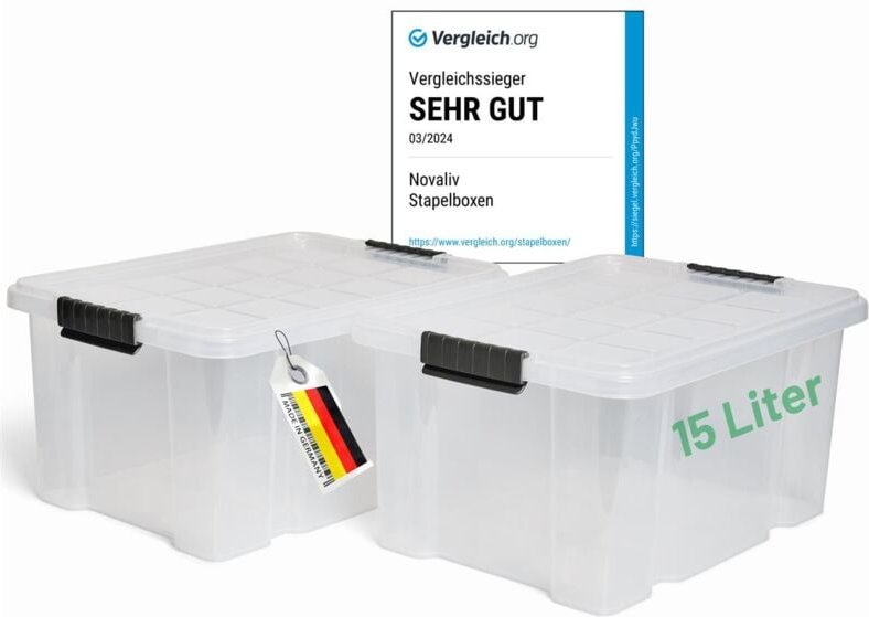 2x Novaliv Aufbewahrungsbox 2x Aufbewahrungsbox, 2x Deckel