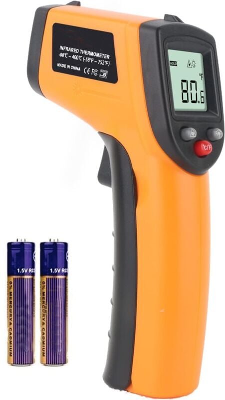 Infrarot-Thermometer, berührungsloses Laser-Infrarot-Thermometer von -50 °c bis 400 °c, LCD-Display mit Hintergrundbeleu...
