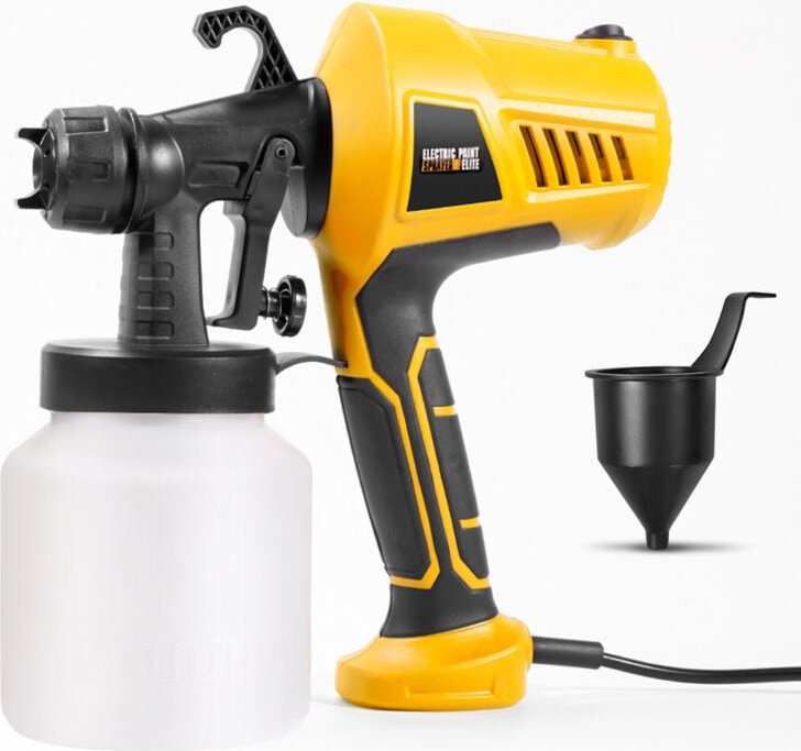 Elektrische Farbspritzpistole, 500 w, abnehmbarer Tank, einstellbarer Durchfluss