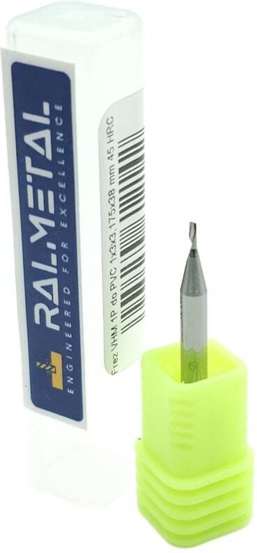 1-schneidiger VHM-PVC-Holzschneider 1 x 3 x 3,175 x 38 mm