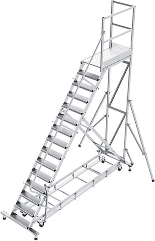 Mobile Plattform mit Geländer rechts und hinten - Maximale Arbeitshöhe 5.00m - PTF115D-KRE