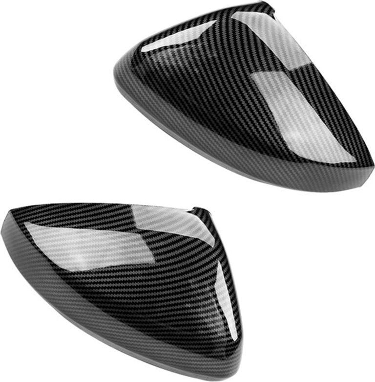 Paar Carbon Fiber Seite Spiegel Abdeckung Tür flügel Spiegel Rückspiegel Shell Für-Volkswagen Polo-Mk6 vi 2018 2019 2020