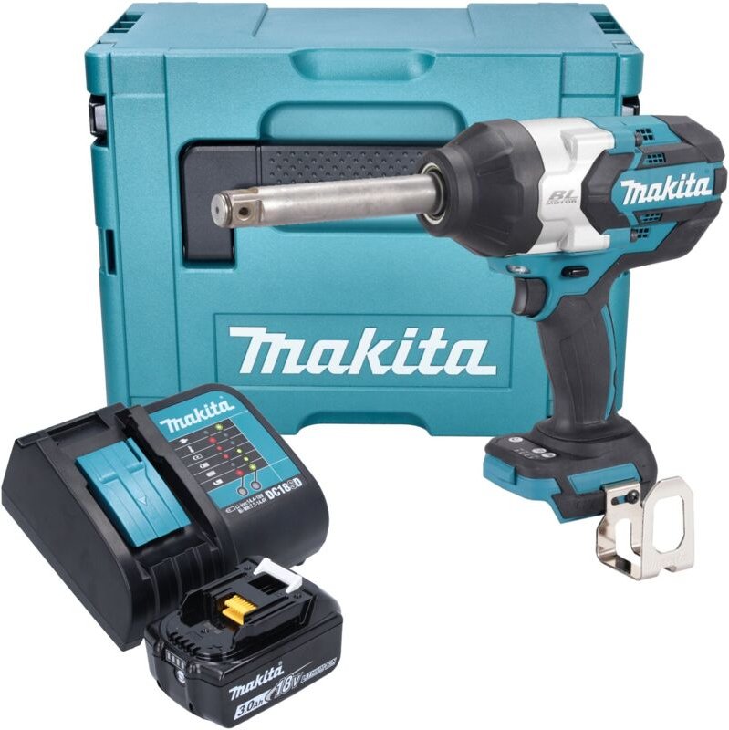 Makita DTW 1005 SF1J Akku Schlagschrauber 18 V 1360 Nm 3/4" Brushless + 1x Akku 3,0 Ah + Ladegerät + Makpac