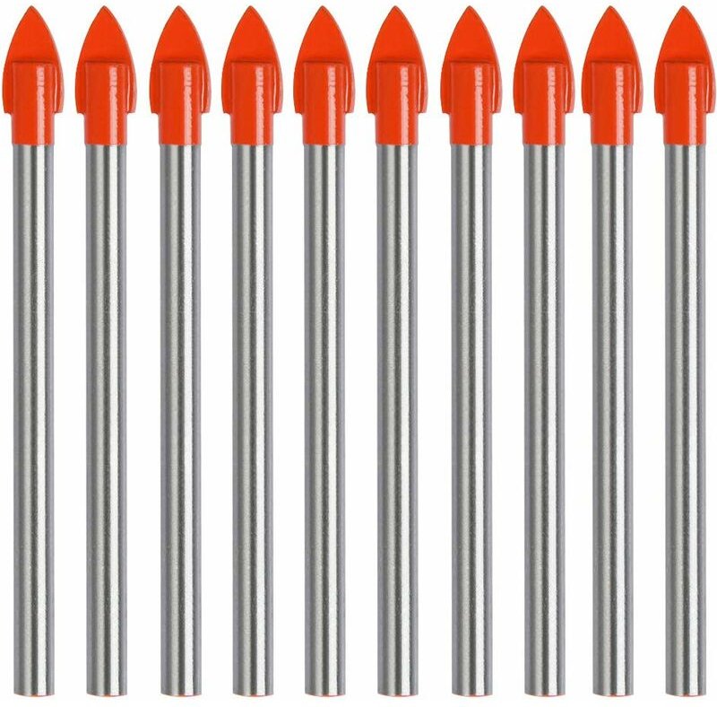10er-Set Fliesenbohrer Glasbohrer Keramikbohrer Set Diamantbohrer 6mm Schaft Bohrer-Set für Glas Fliesen Holz