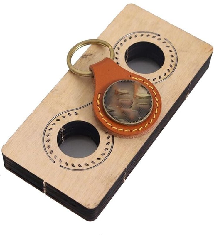 Stanzform für Leder-SchlüSselanhäNger, Leder-Schneideform die Herstellung Von DIY-Lederhandwerk