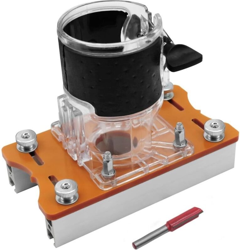 2-In-1 Oberfräse Grundplatte, Aluminiumlegierung Kantenfräse Grundplatte, Oberfräsen Grundplatte für 64 MM - 65 MM Trimm...