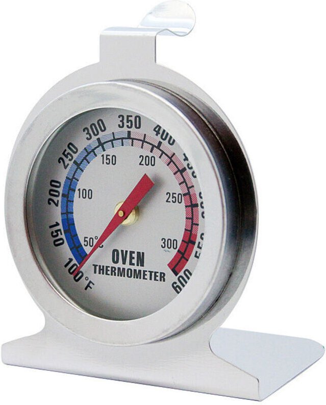 Ofenthermometer, 50–300 °C / 100–600 °F, analoges Sofortanzeigethermometer für Backofen, Grill, Fritteuse, Smoker und Ed...
