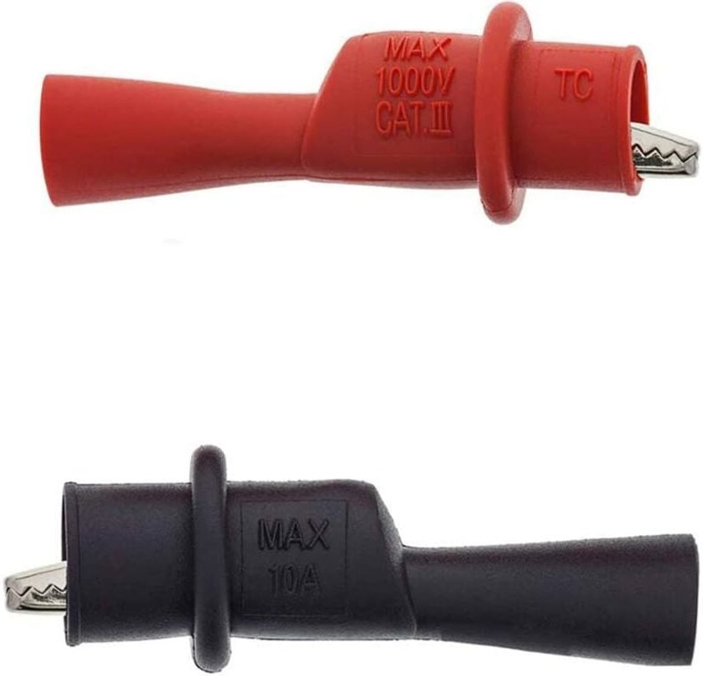 Dolaso - 2 Sätze – 4 mm Bananenstecker-Messleitungen, 1000 V/10 a Hakentestkabel für Multimeter, doppelköpfige Krokodilk...