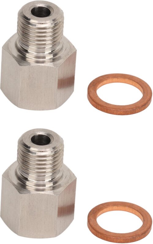 Druckmessumformer-Adapter aus Edelstahl, 1/8 Zoll NPT-Innengewinde auf M10 x 1,0-Außengewinde, universell für Autos.