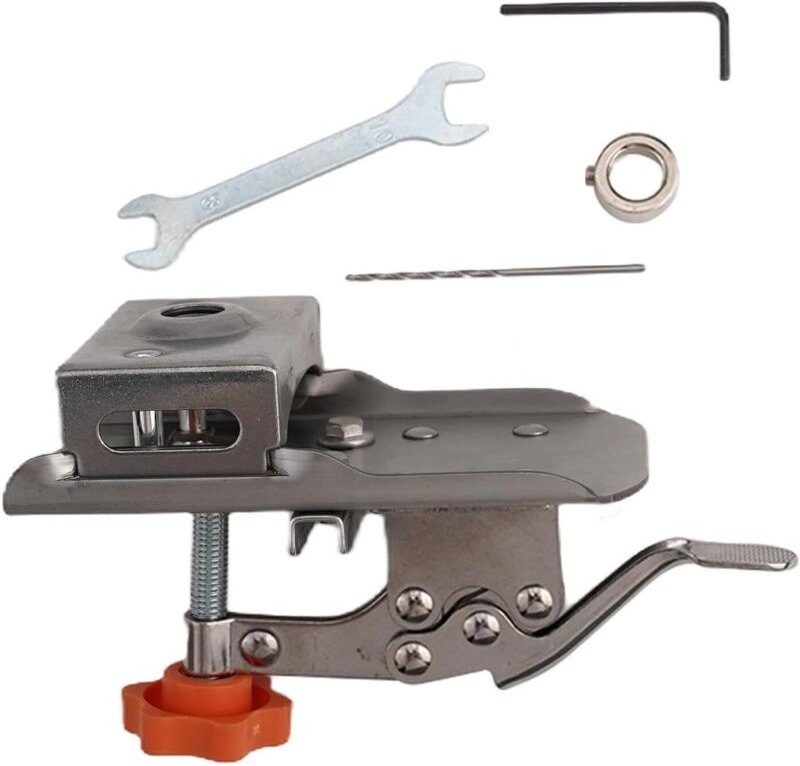Montagevorrichtung, 35mm Verdeckte Scharnier Jig Mit Bohrer Set for Schrank Holz Möbel Tür Installation(Drilling Jig)