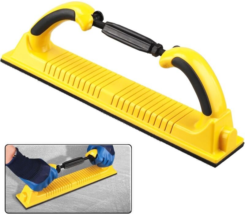 Multifunktionales Handschleifwerkzeug für 70-mm-Schleifgewebe, verstellbarer, flexibler Schleifklotz mit Griff, leichter...