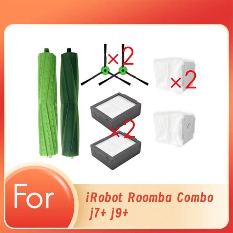 8 Stück für Combo J7+ J9+ Hauptseitenbürsten-Moppfilter