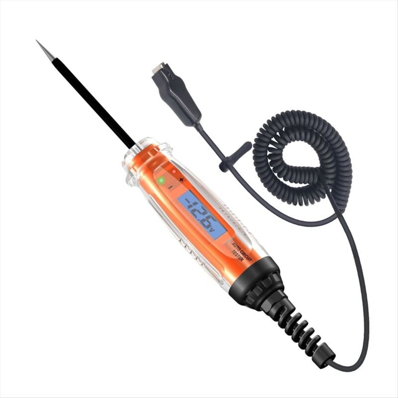 Kfz-Prüfleuchte, 3-60 V DC, Digitaler Lichttester mit Voltmeter, Automatischer Stromkreistester LCD-Hintergrundbeleuchtu...