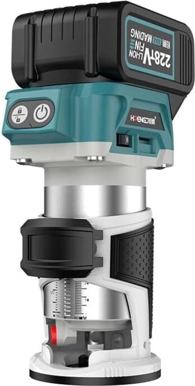 Lithiumbetriebene elektrische Kantenfräsmaschine, bürstenloses Multifunktions-Nutwerkzeug, Kantenfräsen, Ausfräsen, Loch...