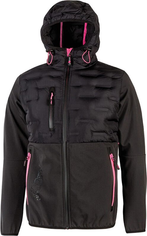 Hybrid-Arbeitsjacke für Damen SPOCK - Grau/Fuchsia M