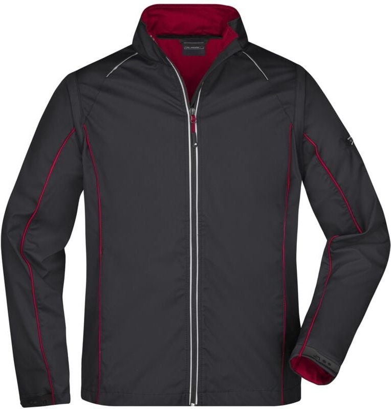 James&nicholson - Herren Zip-Off Softshell Jacke JN1122 Gr. l black/red