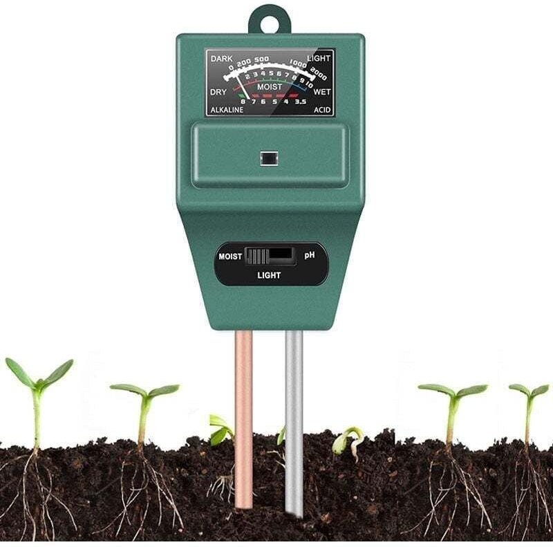 Boden-pH-Meter, XU, 3-in-1 Bodenfeuchtigkeits-pH-Lichttester ST02 für Haus, Garten, Rasen, Landwirtschaft, Zimmer- und G...